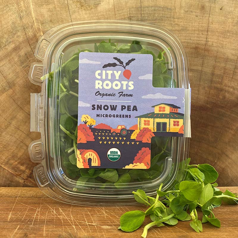 City Roots Farm Organic Snow Pea Microgreens